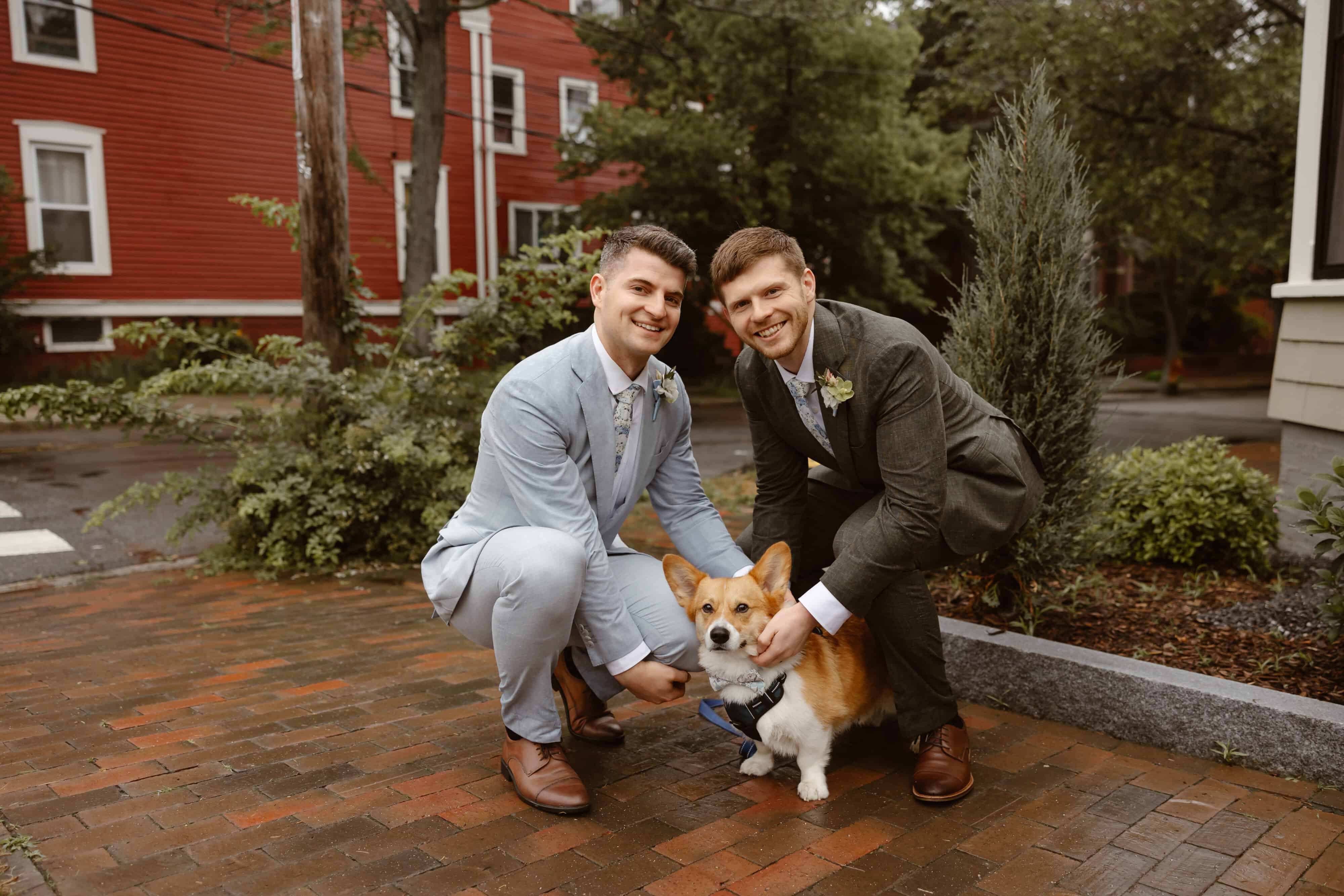 dog friendly elopement in Portland, Maine