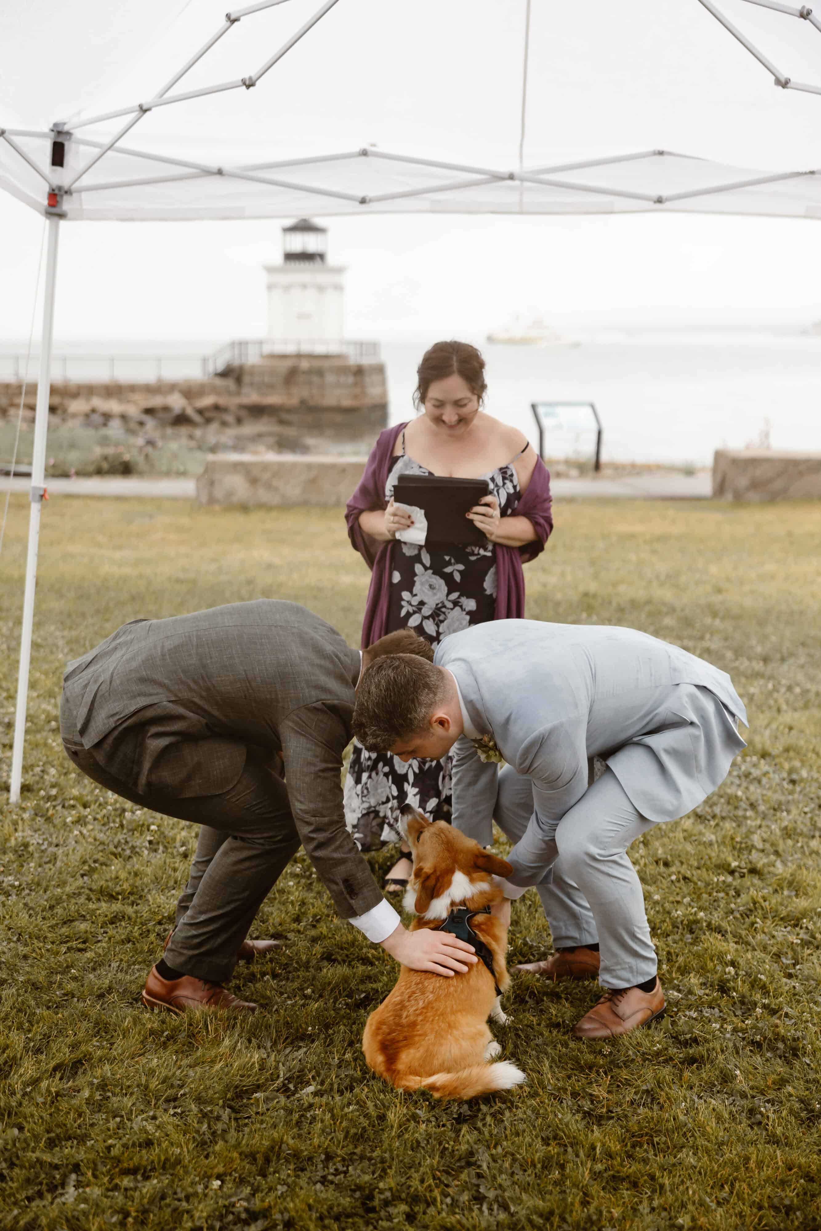 a dog friendly elopement in Portland, Maine